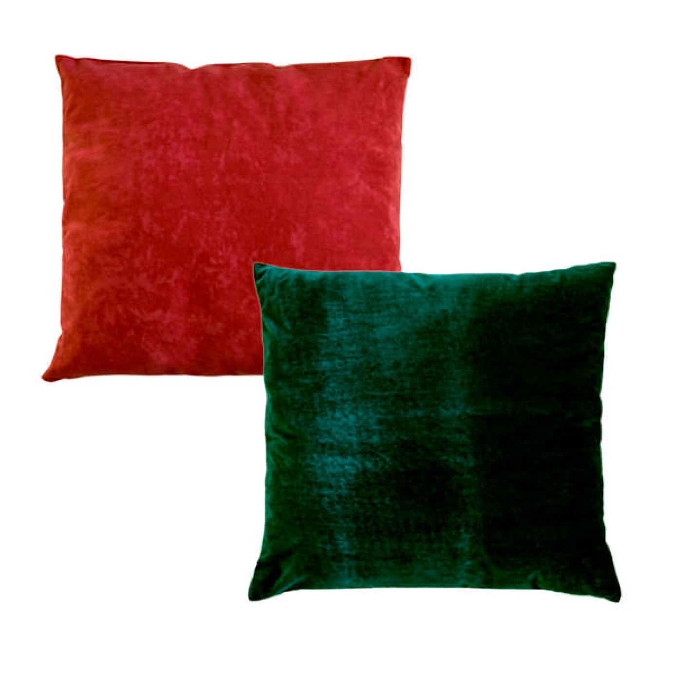almofada decorativa vermelha e verde